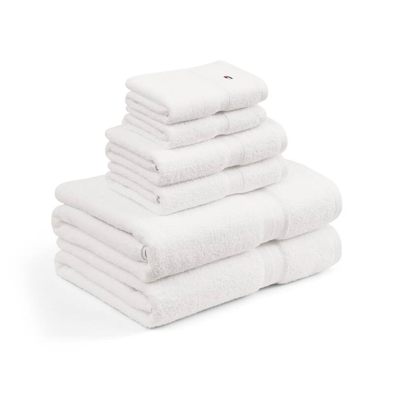 Tommy Hilfiger Modern American Cotton 6 Piece Towel Set - 6 Piece - White
