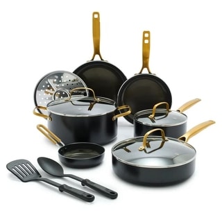 12 Piece Nonstick Pots and Pans Sets,Kitchen Cookware with Ceramic