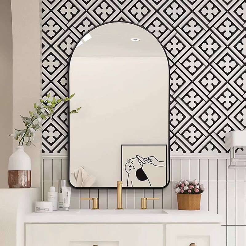 Rita Metal Framed Oval Wall Mirror Bathroom Vanity Mirror