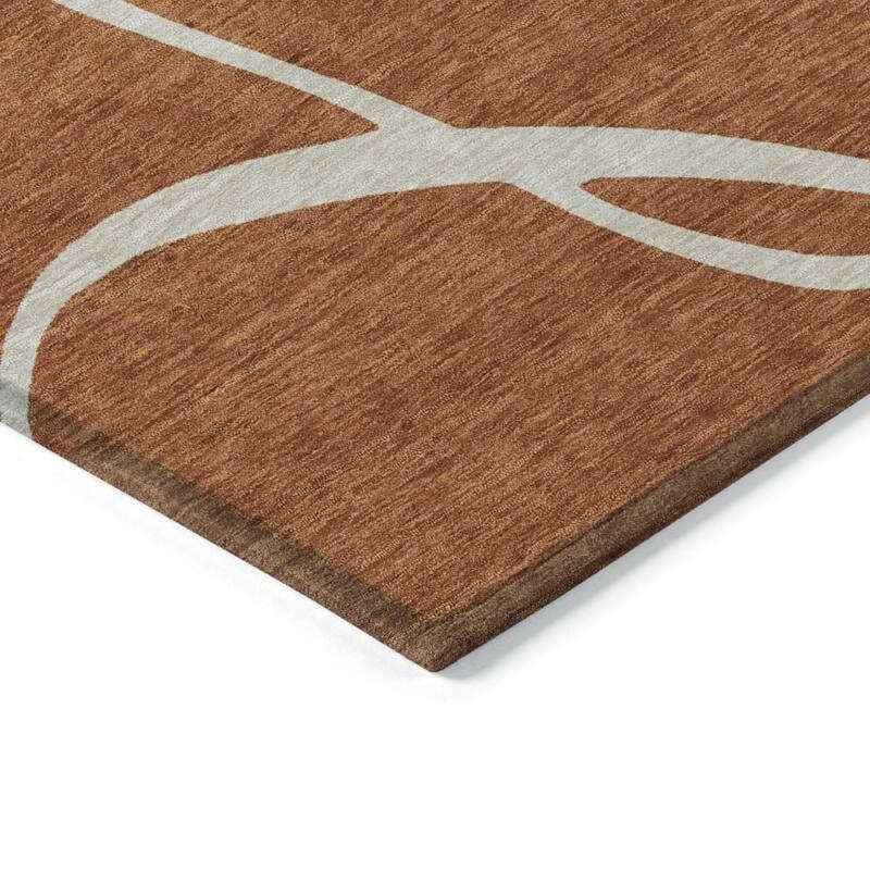 HomeRoots Abstract Transitional Rectangle Outdoor Rug