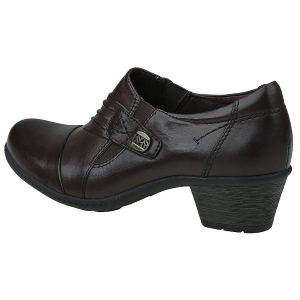 Womens Madison Leather Round Toe Clogs 