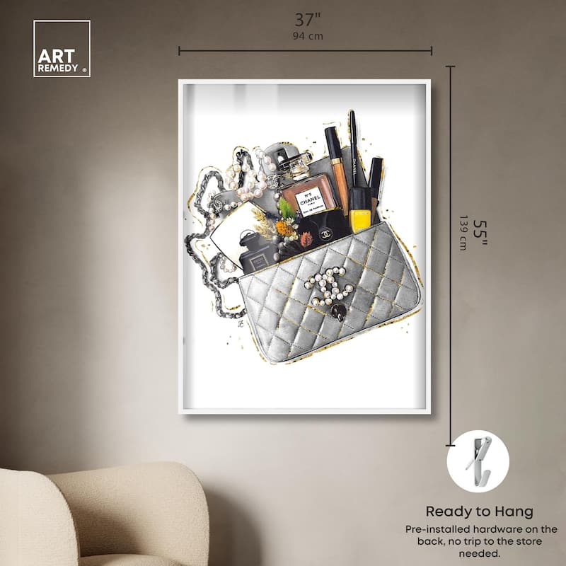Grey Treasure Bag Shadowbox by Art Remedy