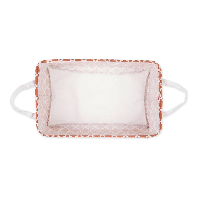 Cotton Polyester Laundry Bin Lattice Rectangle (Set of 2)