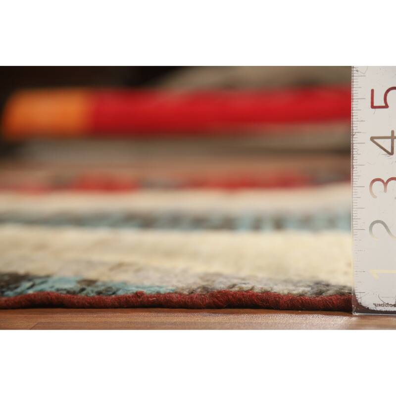 Abstract Moroccan Oriental Area Rug Handmade Wool Carpet - 7'3" x 9'8"