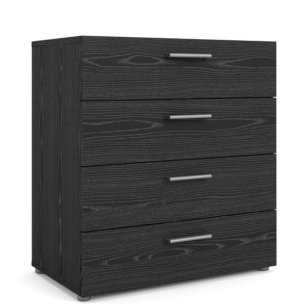 slide 2 of 12, Porch & Den Angus Contemporary 4-drawer Engineered Wood Chest Black woodgrain