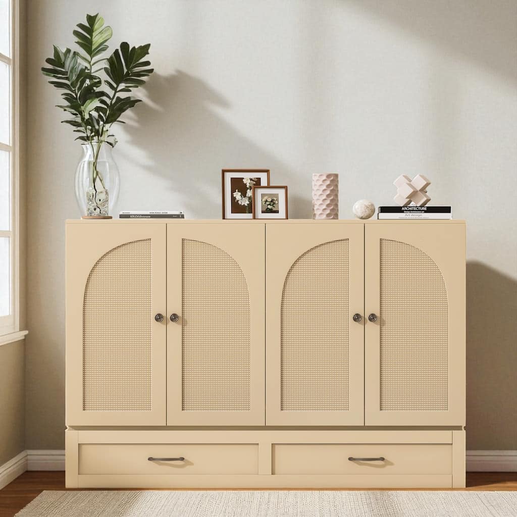 Full Size Murphy Bed with Storage Drawers, Foldable Cabinet Bed with USB Charging Port, Space Saving Design