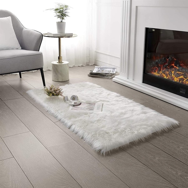 Light Grey Modern Home Decorate Area Rugs for Living Room Bedroom Bathroom  Fluffy Indoor Carpet 2X3 Feet