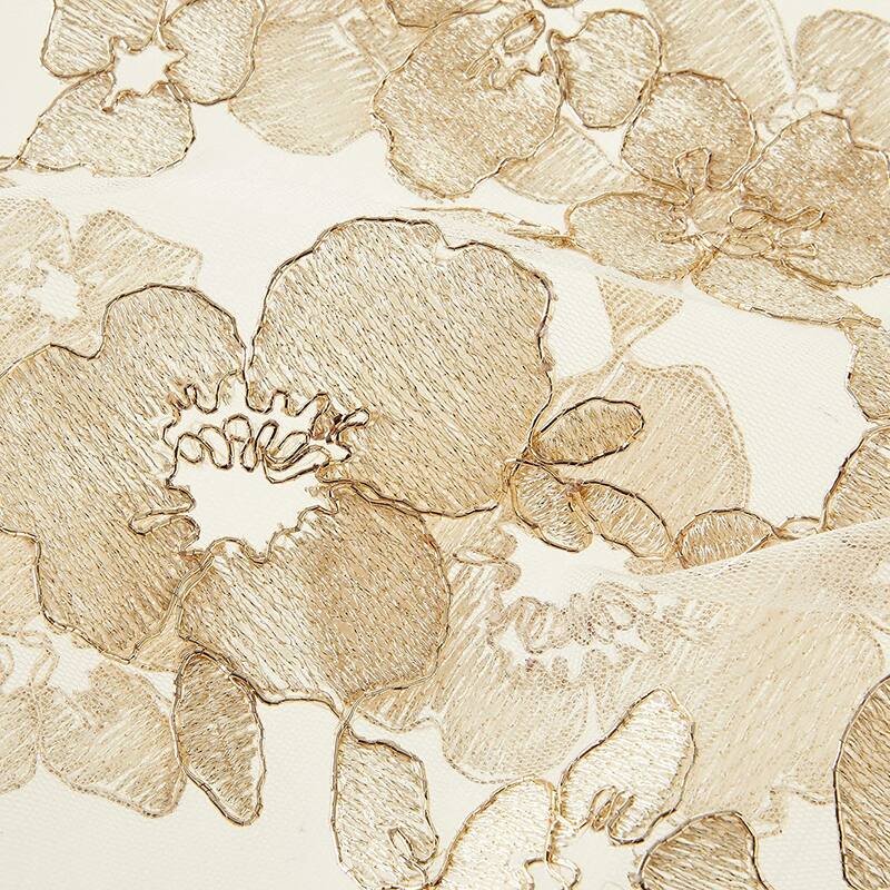 Violet Linen Ribbon Rose Mesh Lace Pattern Tablecloth