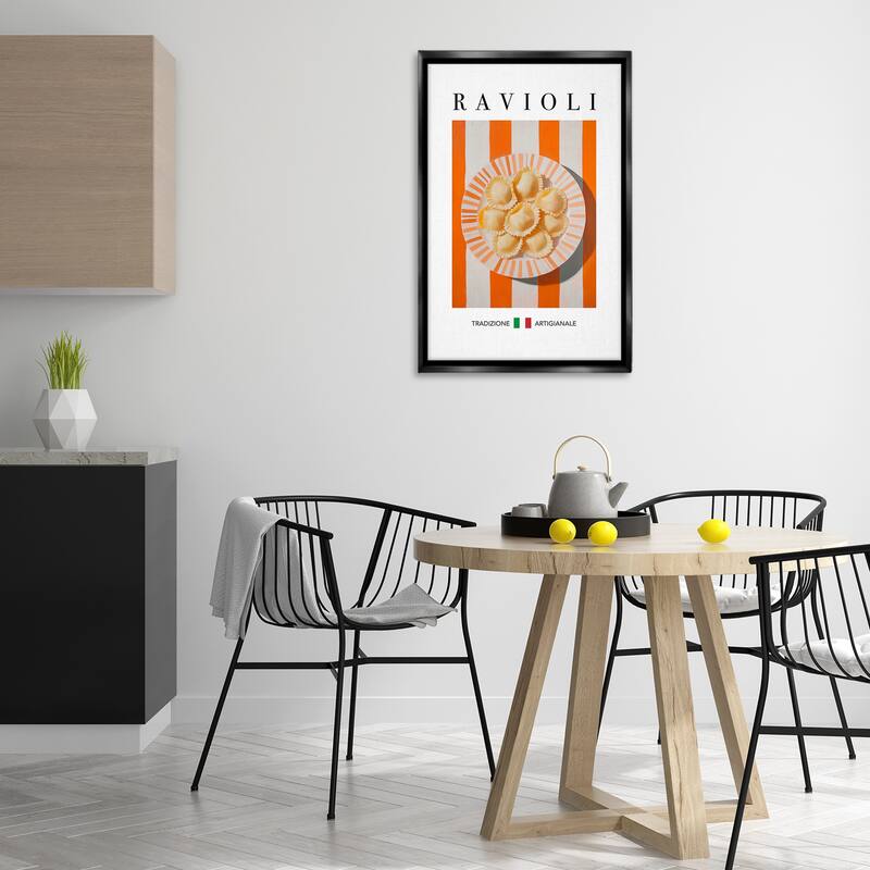 Stupell Traditional Ravioli Pasta Framed Floater Canvas Wall Art Design By Andreas Magnusson