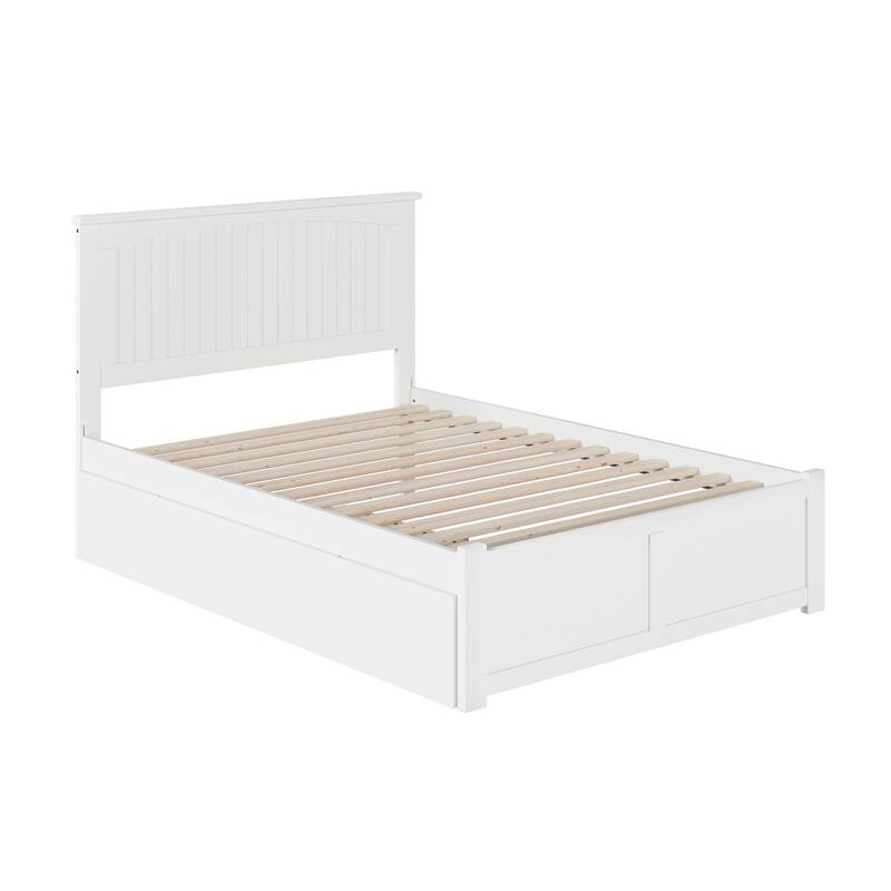 Nantucket Full Platform Bed with Footboard and Twin Trundle