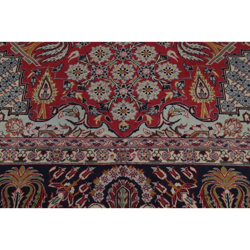 Hand Knotted Oriental 100% Wool Carpet Traditional Floral Red Najafabad Area Rug - 16' 2'' X 10' 3''