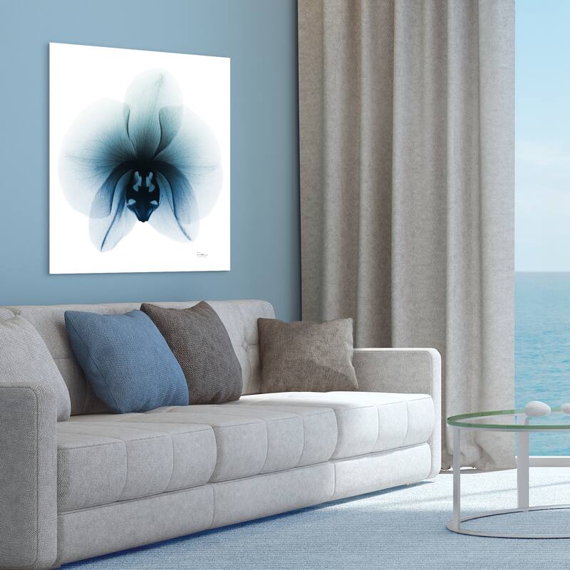 "Glacial Orchid" Frameless Free Floating Tempered Glass Panel Graphic Wall Art