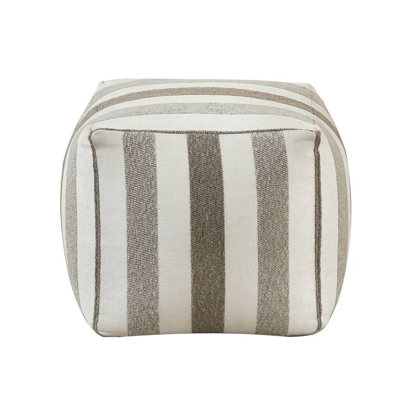 Modern Pouf Fabric Upholstered Ottoman, Non-Slip Floor Pouf, Bean Bag Chair, 1pc Sitting Pouf