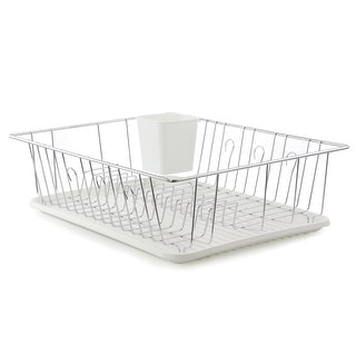 Laura Ashley Speckled Dish Rack Set in Grey - On Sale - Bed Bath