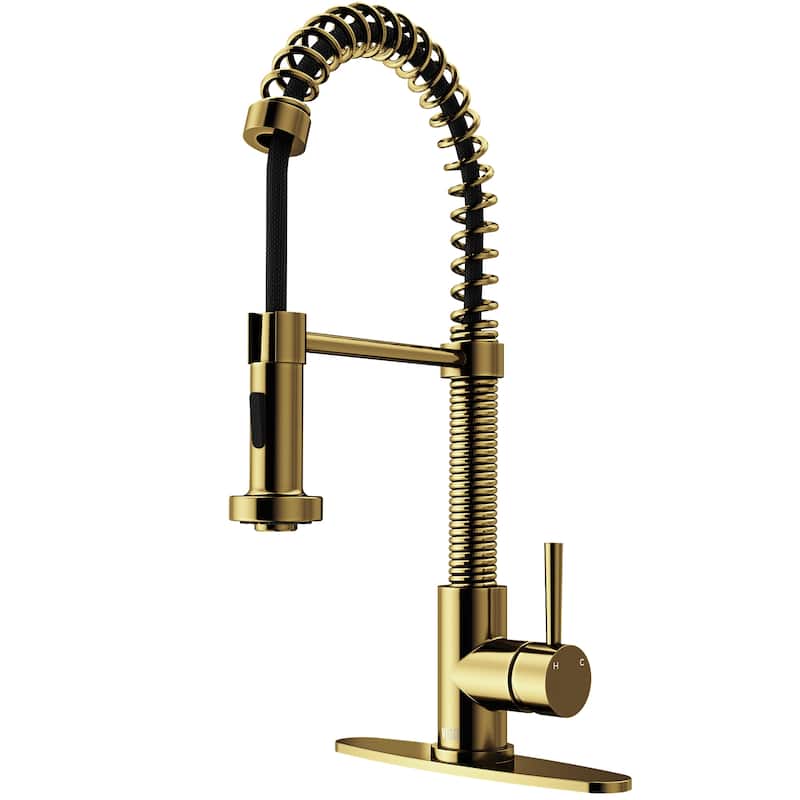 VIGO Edison 19" H Single Handle Pull-Down Sprayer Kitchen Faucet