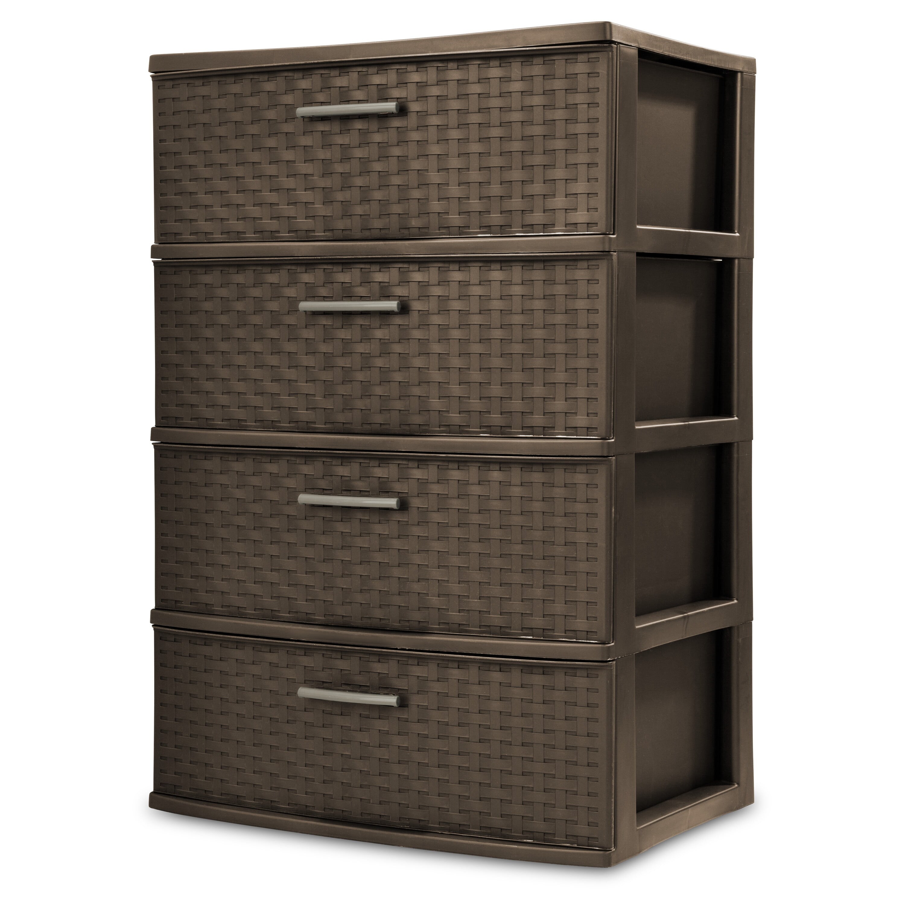 4 Drawer Wide Weave Tower Espresso - Bed Bath & Beyond - 36494671