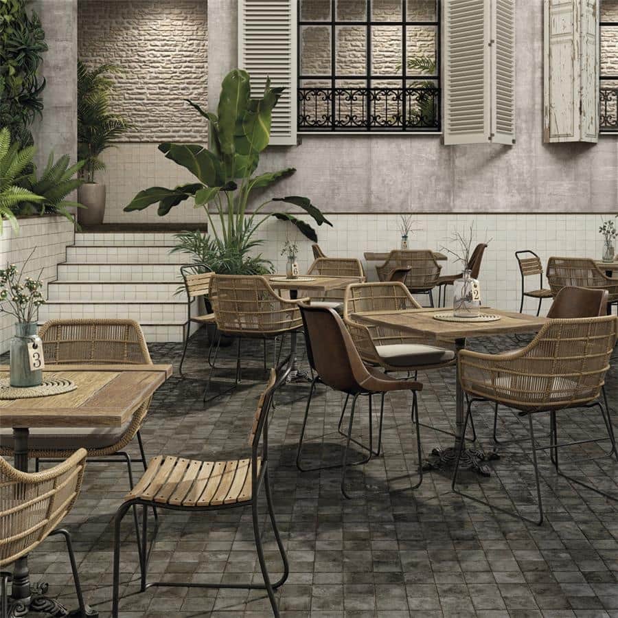 Merola Tile Kings Etna Nero 13-1/8" x 13-1/8" Ceramic Floor and Wall Tile