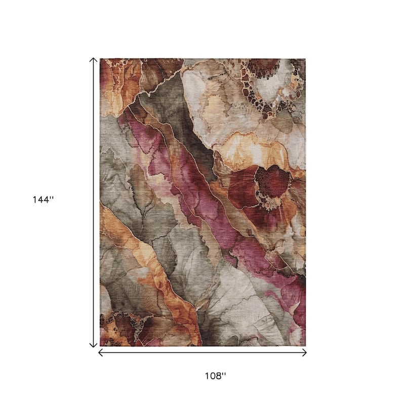 HomeRoots Floral Transitional Rectangle Outdoor Rug