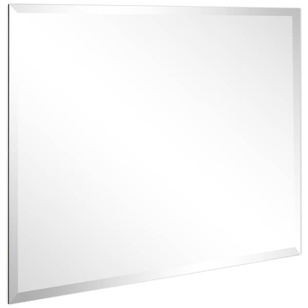 Frameless deals beveled mirror
