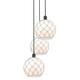 Option Matte Black / White Glass with White Rope