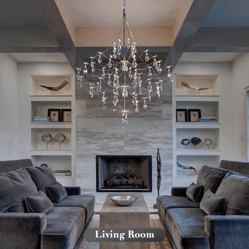 KAYLA Modern Crystal Chandelier - Luxury LED Pendant Ceiling Light