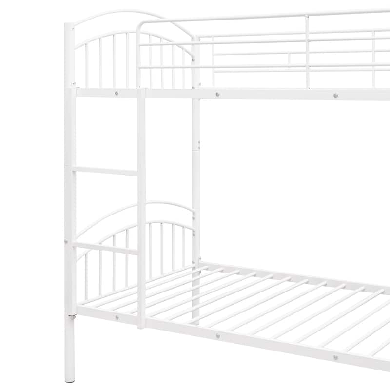 Space-Saving Twin Bunk Bed with Steel Frame and Safety Features