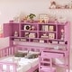 preview thumbnail 27 of 34, 2-Piece Kids Bedroom Sets, Twin Size Multifunctional Wood Platform Bed Frame with Bookshelf, Built-in Desk and Chair