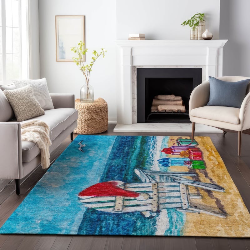 Premium Washable Super Soft Beach Christmas Mayfield Rug