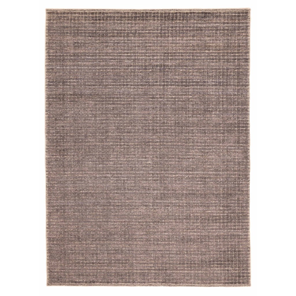 ECARPETGALLERY Hand Loomed Ananda Dark Grey Silk Rug - 8'6 x 11'6