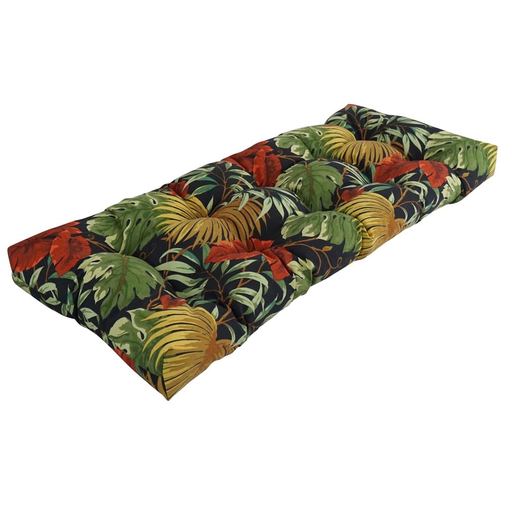 Tufted Indoor/Outdoor Bench Cushion (Multiple widths from 46 to 60 inch)