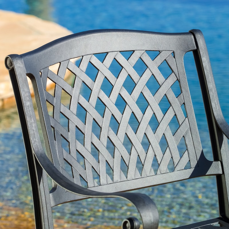 Outdoor Dining Chair Set of 2 - Black
