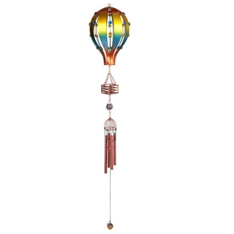 Q-Max 34" Long Blue and Gold Air Balloon with Copper Gem