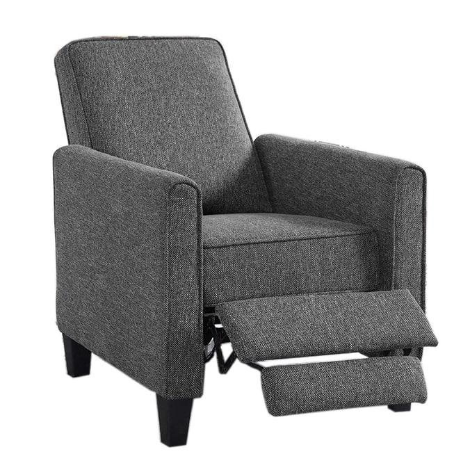 Haynes Traditional Fabric Welted Padded Recliner Chair by Furniture of America