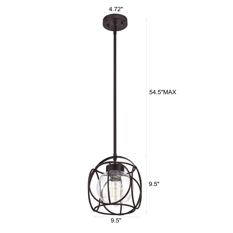 1-light Oil Rubbed Bronze Hanging Pendant