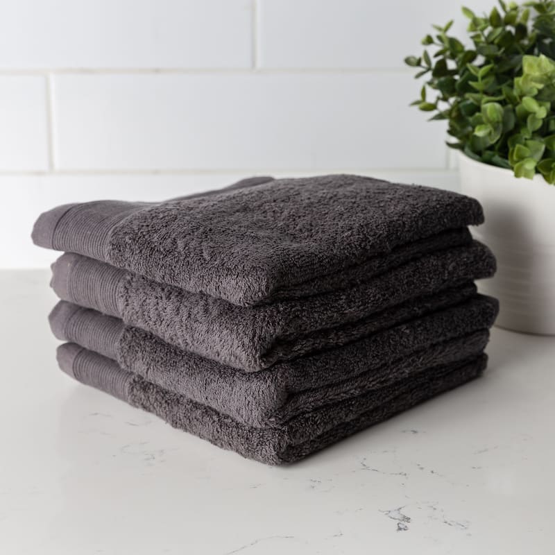 Fabstyles Camelot Hand Towel 600 GSM Zero-Twist Cotton Set of 4 - 16"x28"