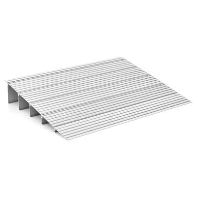 Gymax 5'' Door Threshold Ramp Aluminum Adjustable Rise Entry Ramp for