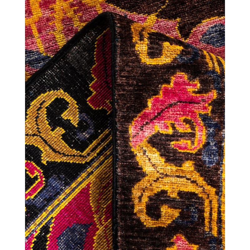 Overton Hand Knotted Wool Vintage Inspired Modern Contemporary Arts & Crafts Multi Runner Rug - 2' 7" x 10' 2"