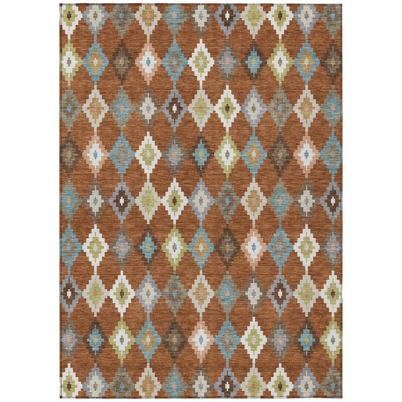 Machine Washable Indoor/ Outdoor Global Ahmet Chantille Rug