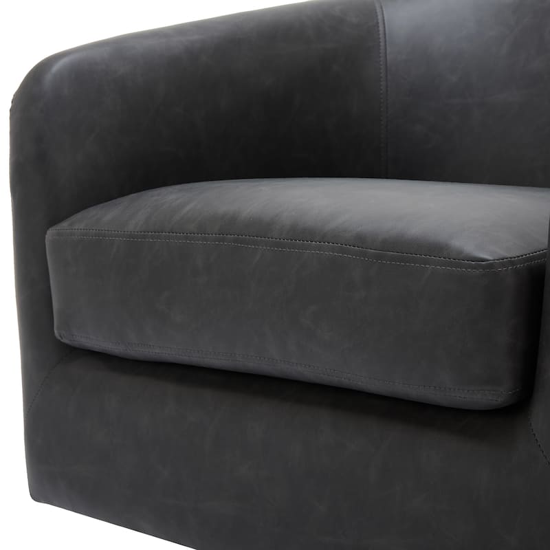 2 Set Round Barrel Chair 360-Degree Swivel Accent Chairs