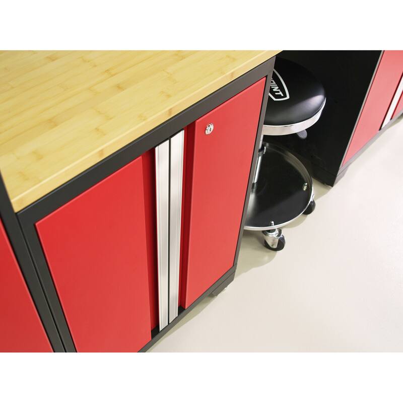 NewAge Products Bold Series 11-pc. Steel Garage Cabinet Set with 72" Integrated Display Shelf