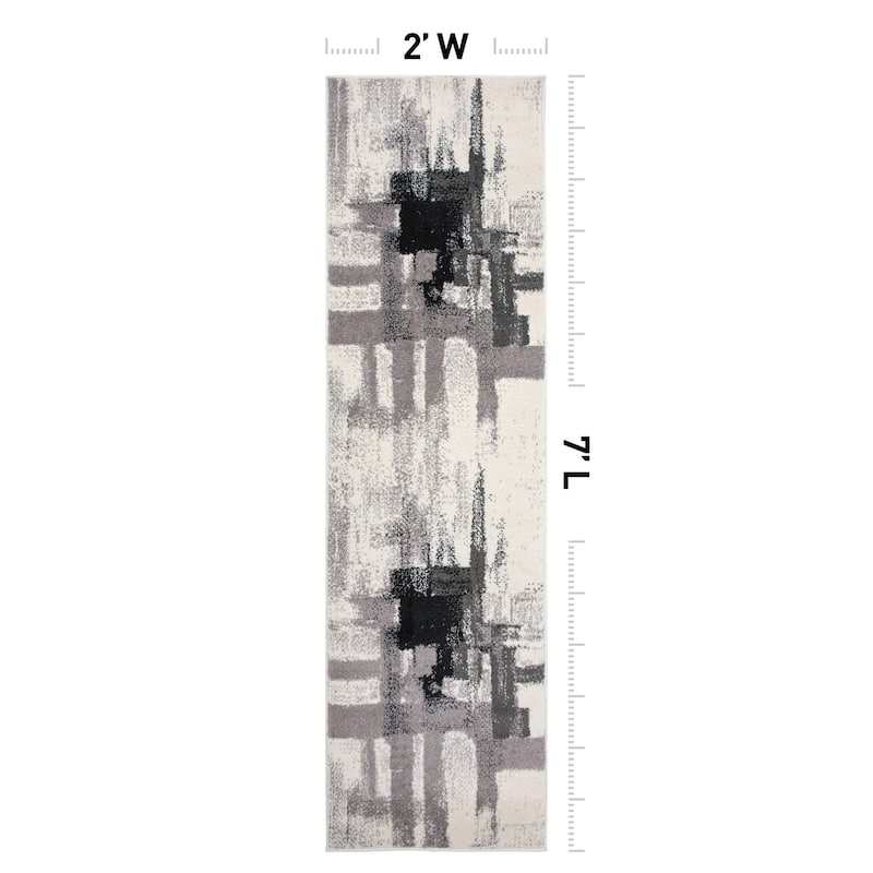 World Rug Gallery Modern Abstract Art Area Rug