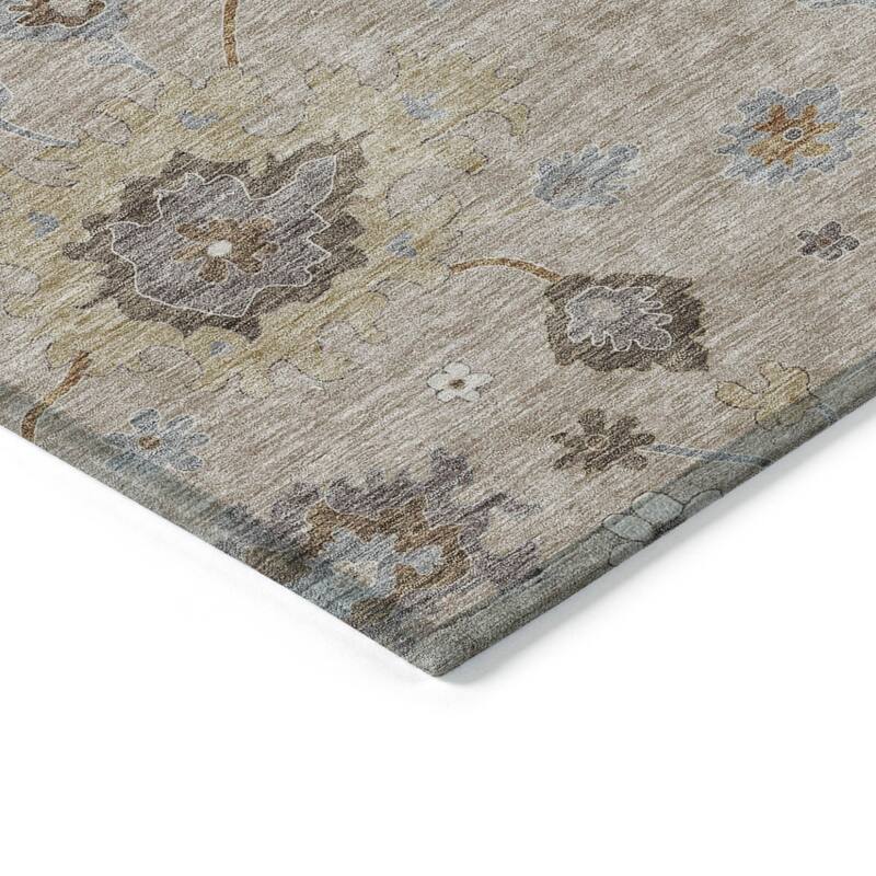 HomeRoots Floral Traditional Rectangle Outdoor Rug
