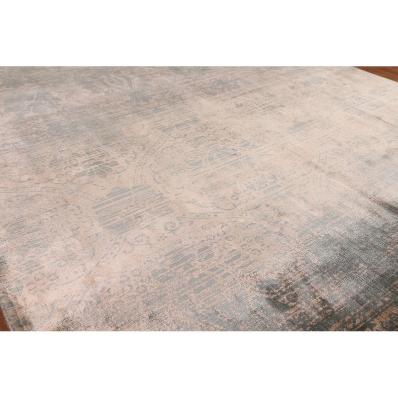 Abstract Modern Area Rug Handmade Contemporary Wool Carpet - 9'0" X 11'9"
