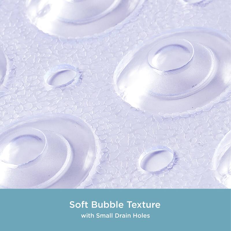 Kenney Bubble Bath, Shower, and Tub Mat, 15.25" W x 30.75" L