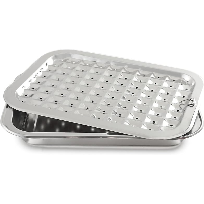 Norpro Stainless Steel Broil Roast Pan Set - 17 Inch - 17 Inch