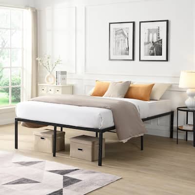 Full Size Bed Frame , Heavy Duty Metal Bed Frame , Quick & Easy Assembly, No Noise