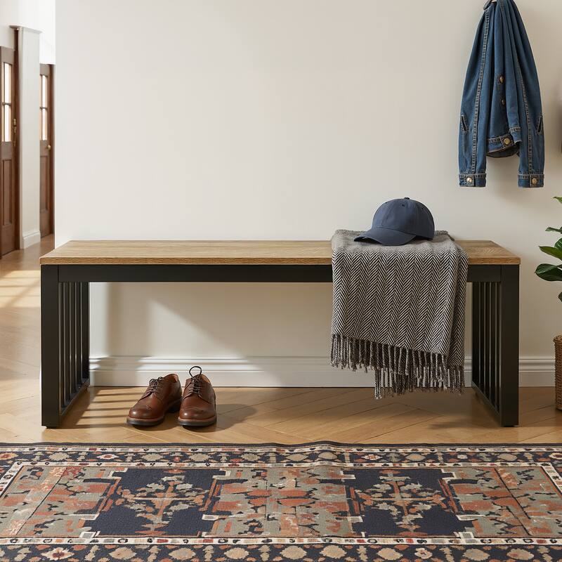 47" Industrial End of Bed Bench