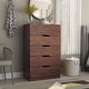 preview thumbnail 1 of 22, Furniture of America Marlone Contemporary Flush Base 5-drawer Chest Vintage Walnut