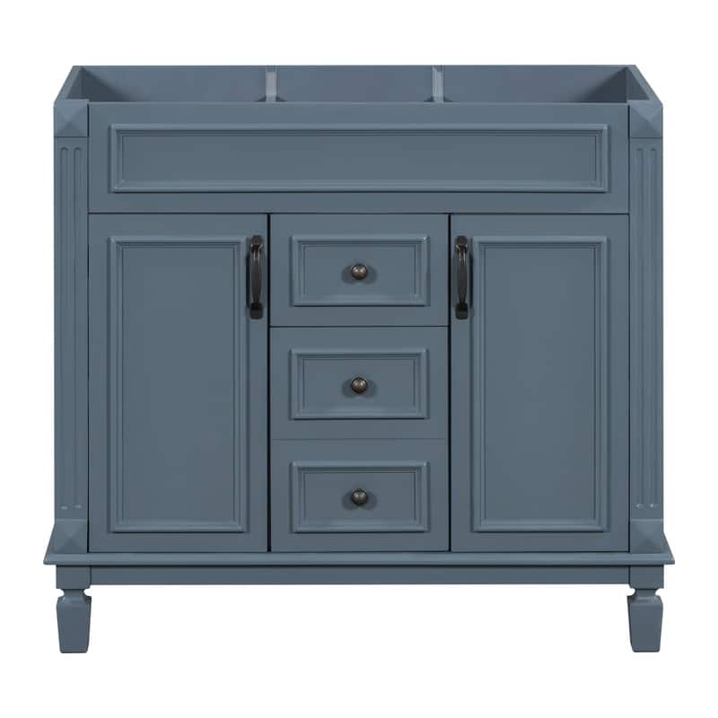 36" Bathroom Vanity without Top Sink, Bathroom Cabinet with 2 Soft Closing Doors and 2 Drawers
