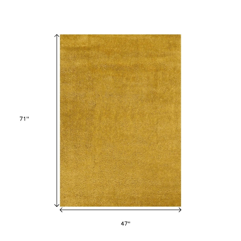 HomeRoots Solid Color Modern Rectangle Area Rug - 4' X 6'